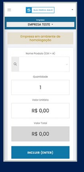 Tela PDV do sistema Emita Go